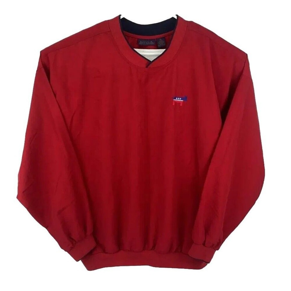 Democrat Donkey Windbreaker Red Antigua Men’s XL | Political Campaign Jacket